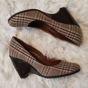 Cole Haan plaid wedges